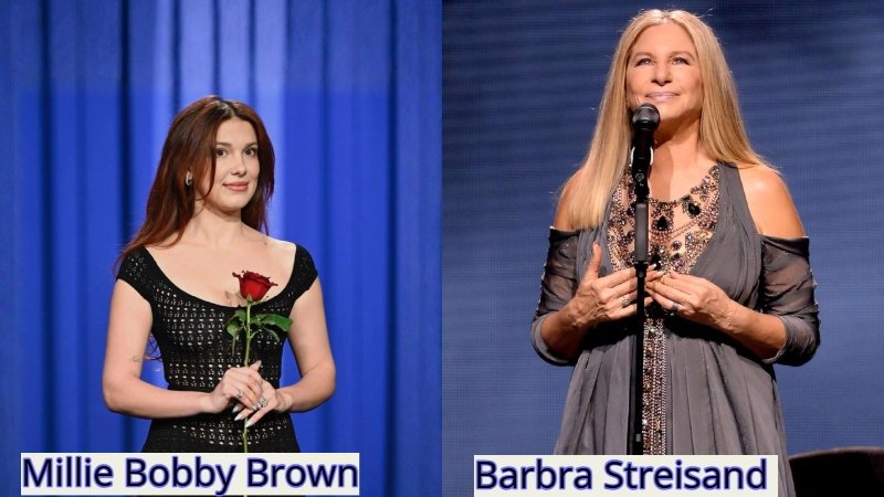 Barbra Streisand and Millie Bobby Brown